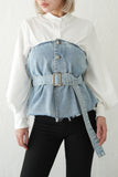 DENIM ビスチェ　ライトブルー