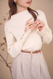 BASICハイネックリブニット　IVORY