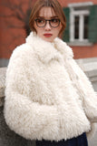 チベットラムフェイクファーコート　IVORY