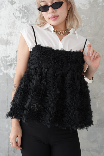 ローズビスチェ　BLACK