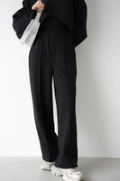 センタープレスパンツ　BLACK