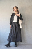 タックデザインスカート　BLACK