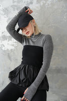 【再入荷】ドッキングバルーンビスチェトップス　BLACK