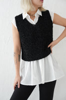 【再入荷！】チョウチョヤーンKNIT ビスチェ　BLACK