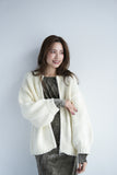 ロービングケーブルニットブルゾン  IVORY