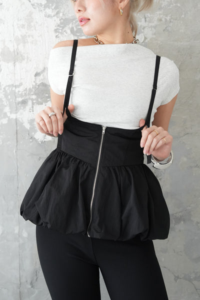 タフタバルーンビスチェ　BLACK