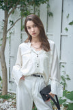 ポケット付きオーバーサイズシャツ　IVORY