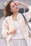 レースブルゾン　IVORY