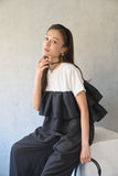 【残りわずか！】ドッキングフリルTシャツ　MIX