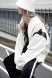 合皮切り替えブルゾン White