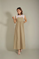 タフタレースアップキャミワンピース Beige