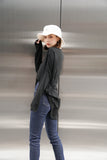 テールカットオーバーロングTシャツ Black