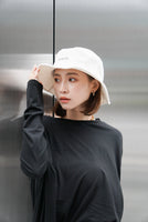 テールカットオーバーロングTシャツ Black