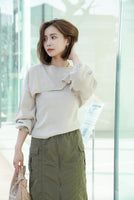 レイヤードニットトップス Ivory