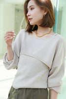 レイヤードニットトップス Ivory