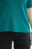 Vネックニットトップス Turquoise