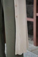 フロントボタンＶネックリブワンピース Beige