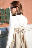 タフタレースアップキャミワンピース Beige